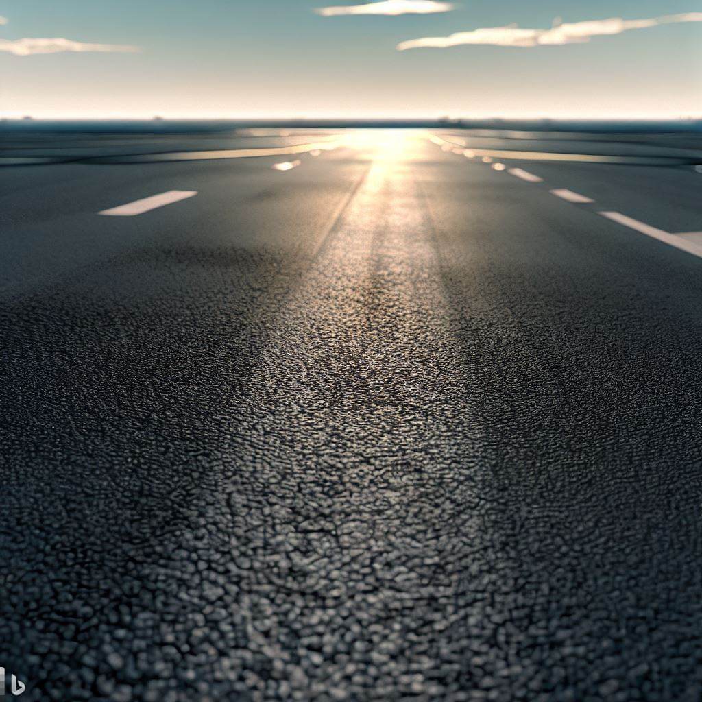 Airport Carpark with freshly laid asphalt